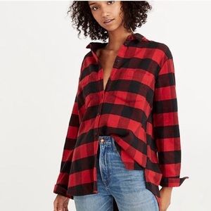 Madewell Ex Boyfriend Flannel Shirt Buffalo Check